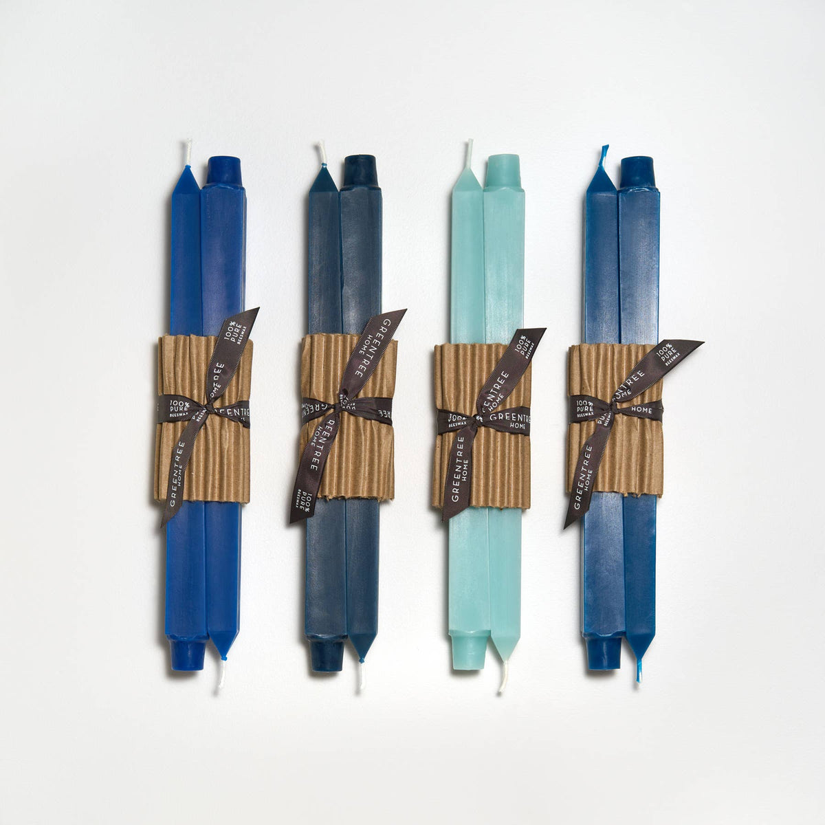 12" Square Taper Handmade Beeswax Candles: Goldenrod