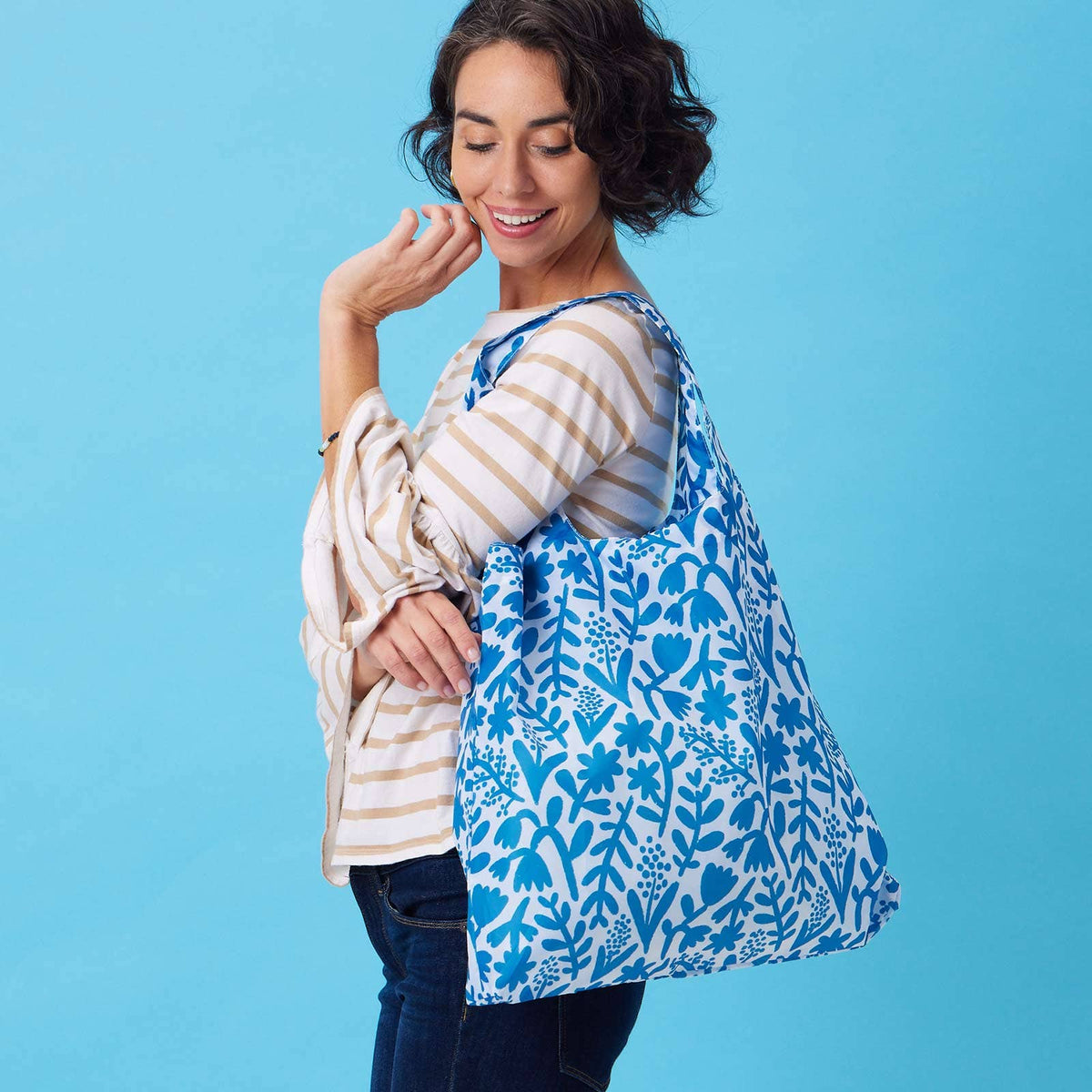 Botanical blu Reusable Shopping Bag