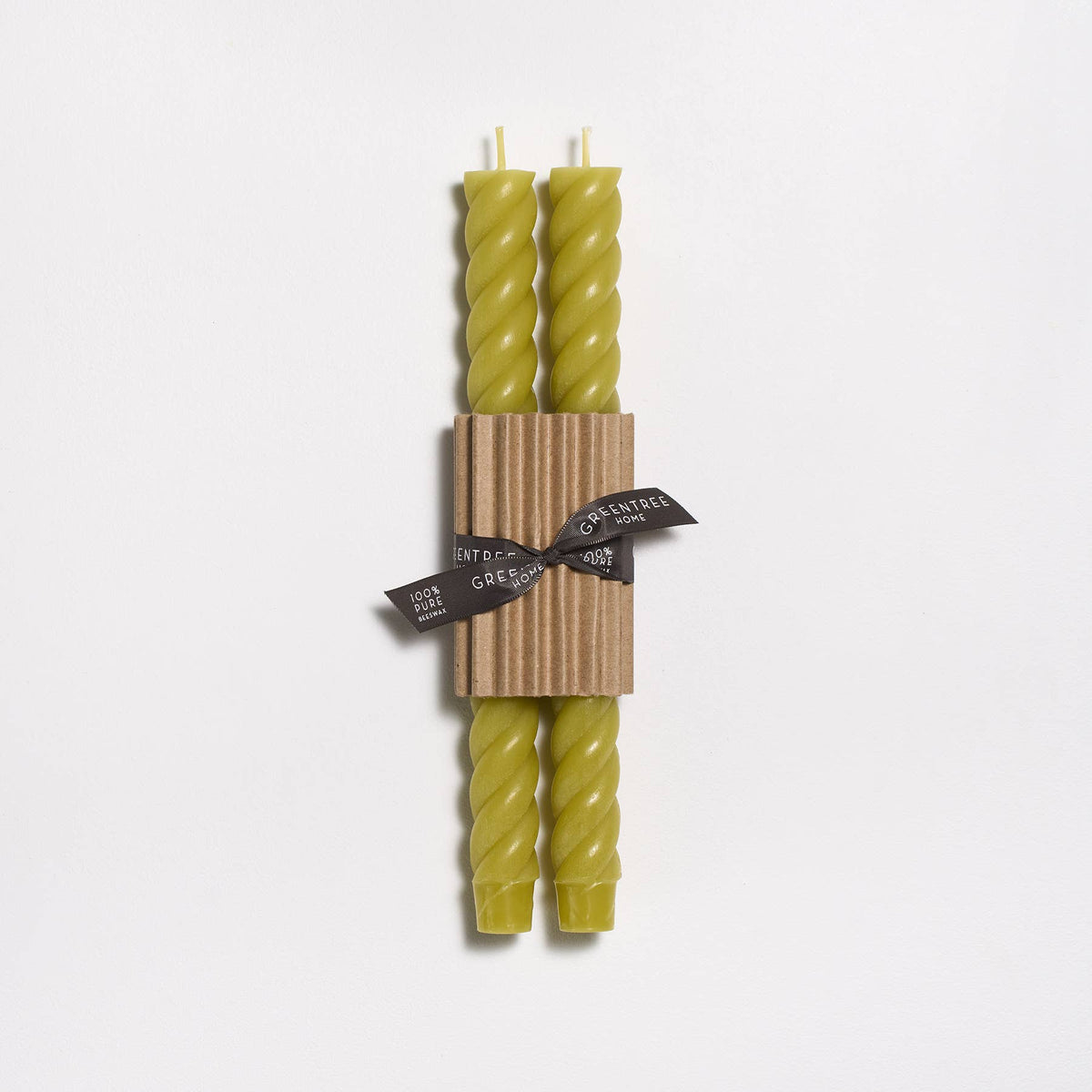 10" Rope Taper Handmade Beeswax Candles: Cobalt