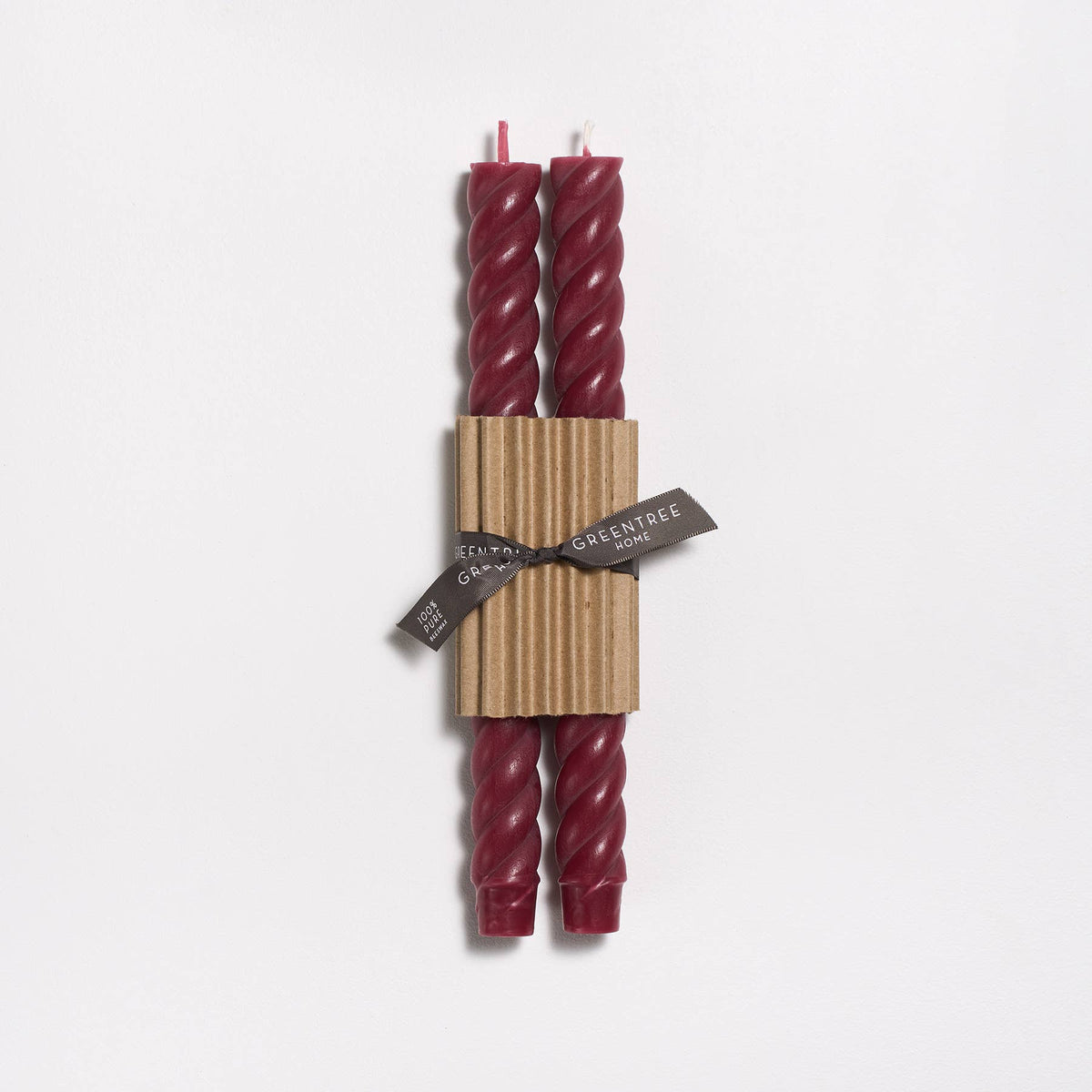 10" Rope Taper Handmade Beeswax Candles: Cobalt