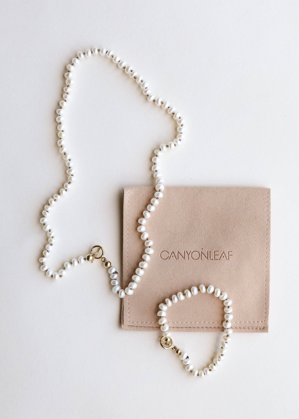 Dainty Natural Pearl Necklace + 14k Gold Filled Toggle: 15" Necklace