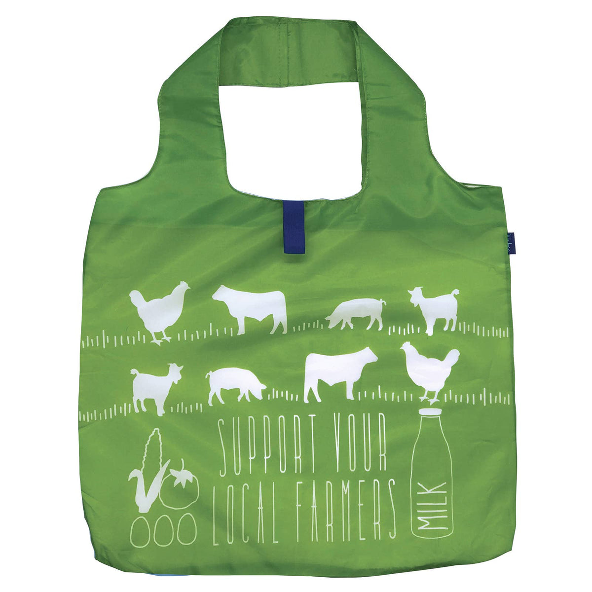 LOCAL FARMERS blu Bag Reusable Shopper Tote