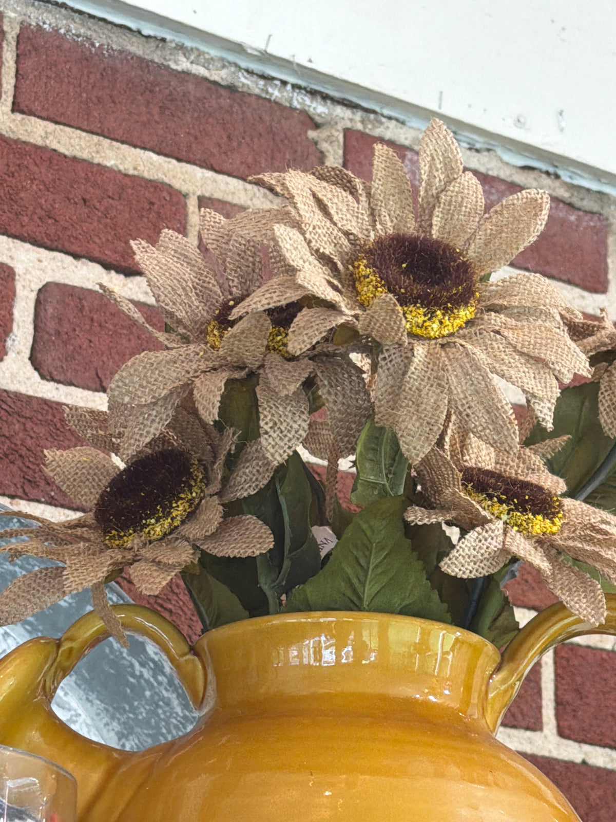 Burlap Sunflower bush