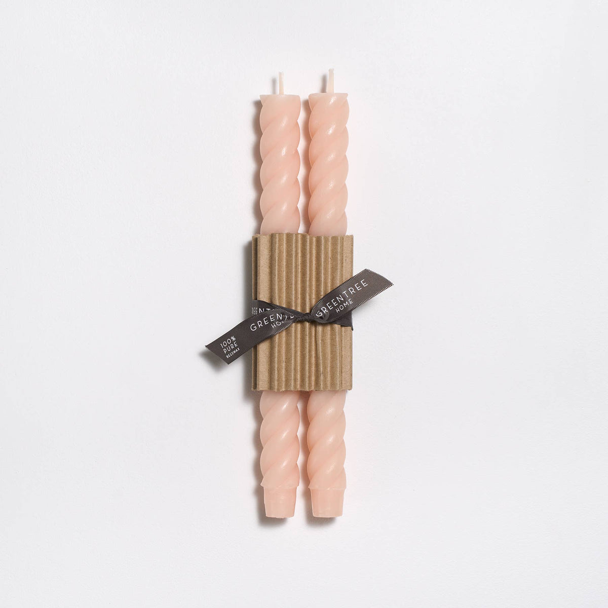 10" Rope Taper Handmade Beeswax Candles: Cobalt