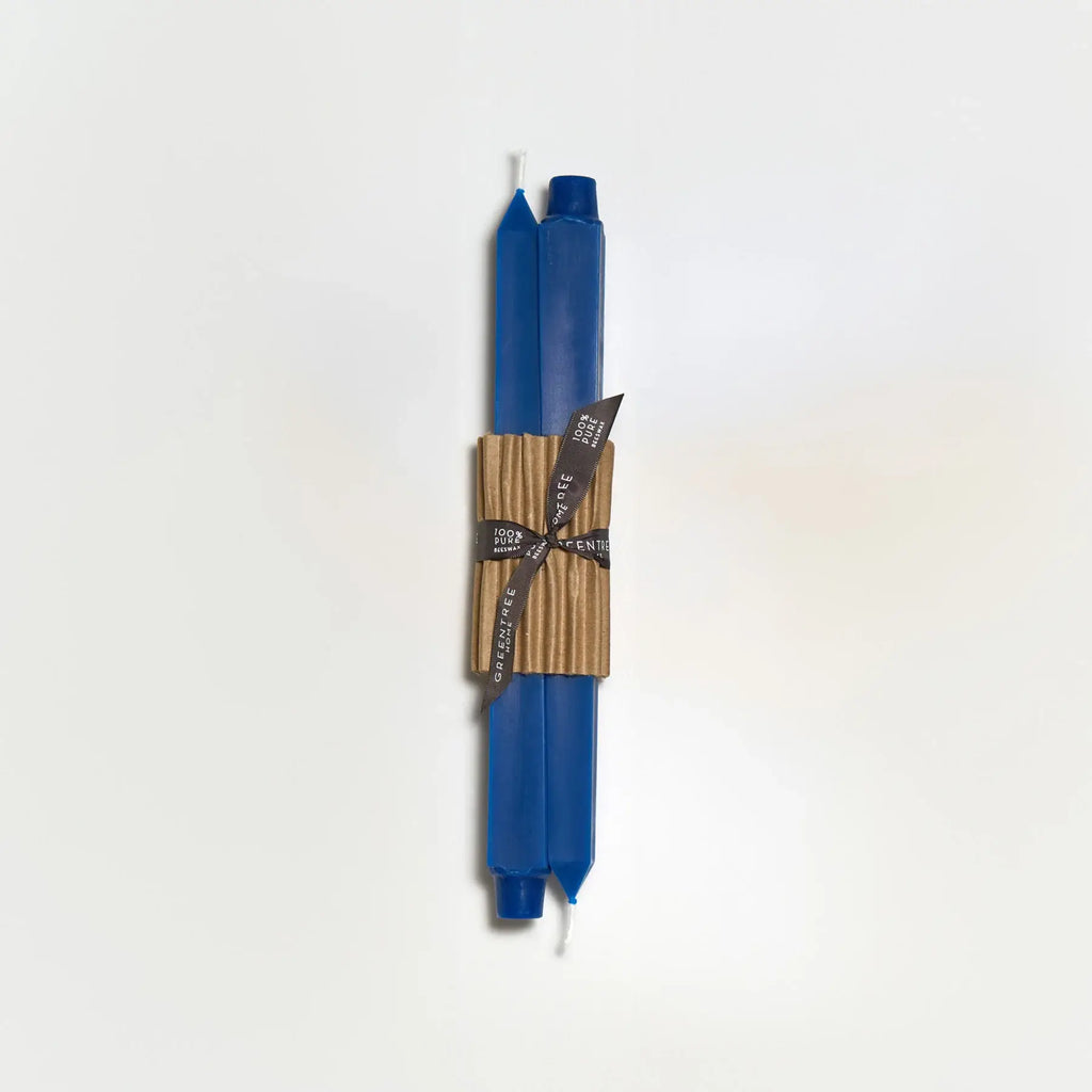 12" Square Taper Handmade Beeswax Candles: Blush