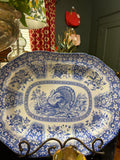 Spode Blue and White Turkey Platter