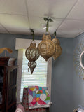 Large Woven Seagrass ornaments, set of 3