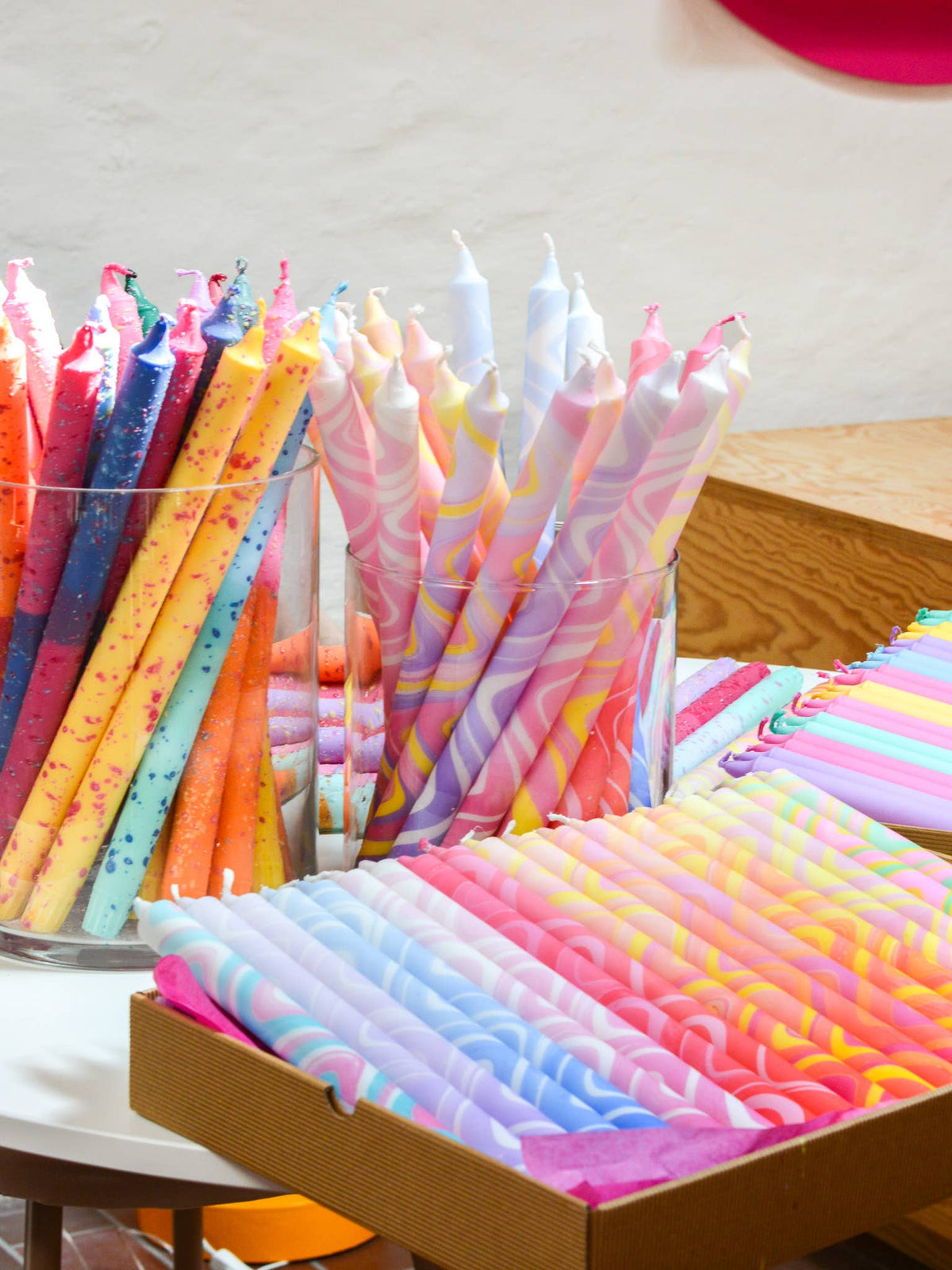 Taper candle (Long)- marble decorations 35 cm! each