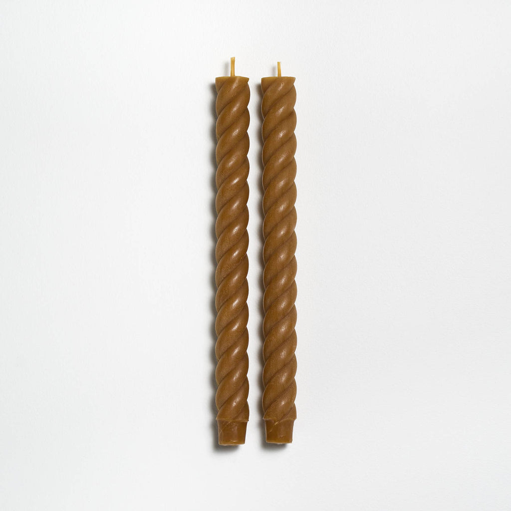 10" Rope Taper Handmade Beeswax Candles: Cobalt