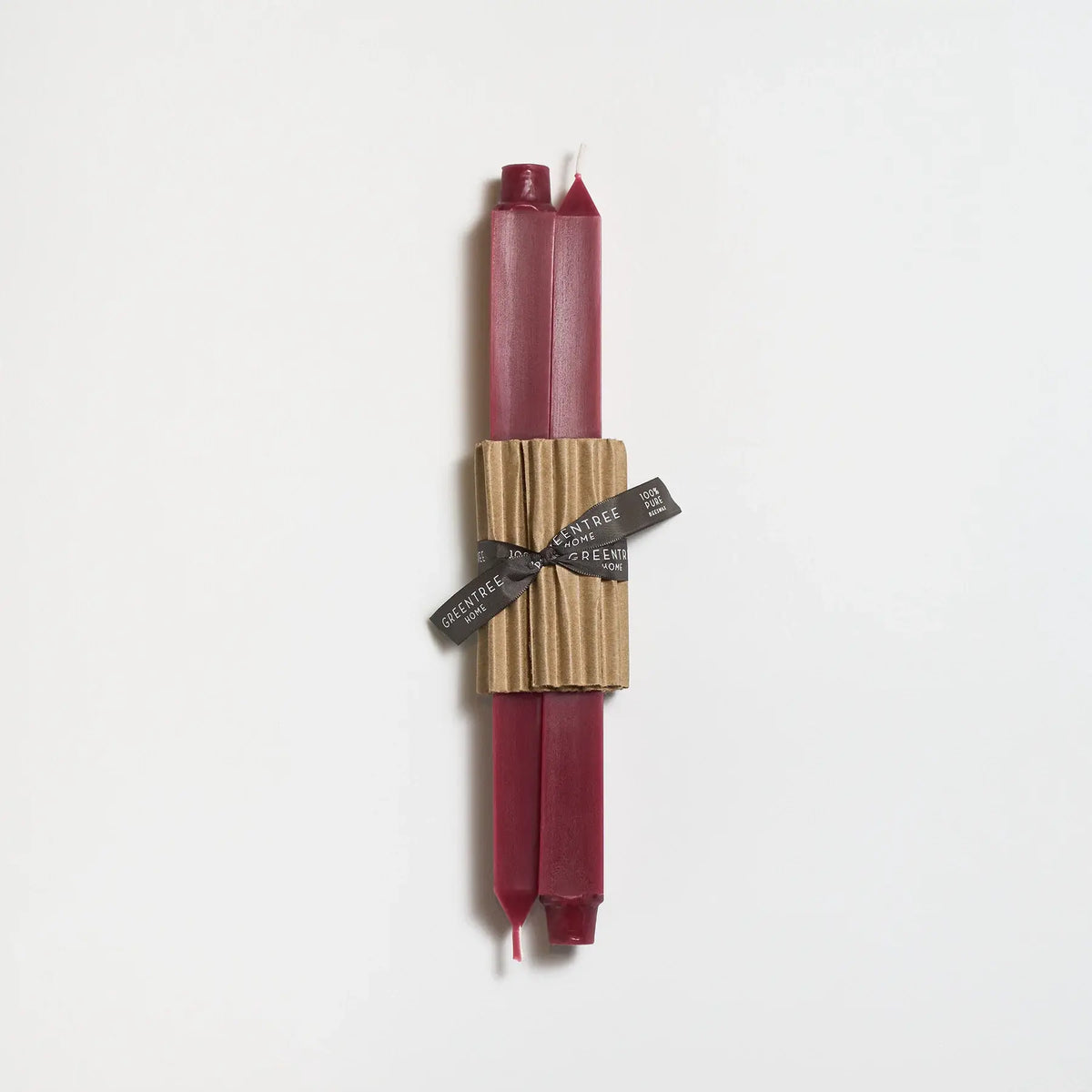 12" Square Taper Handmade Beeswax Candles: Sage
