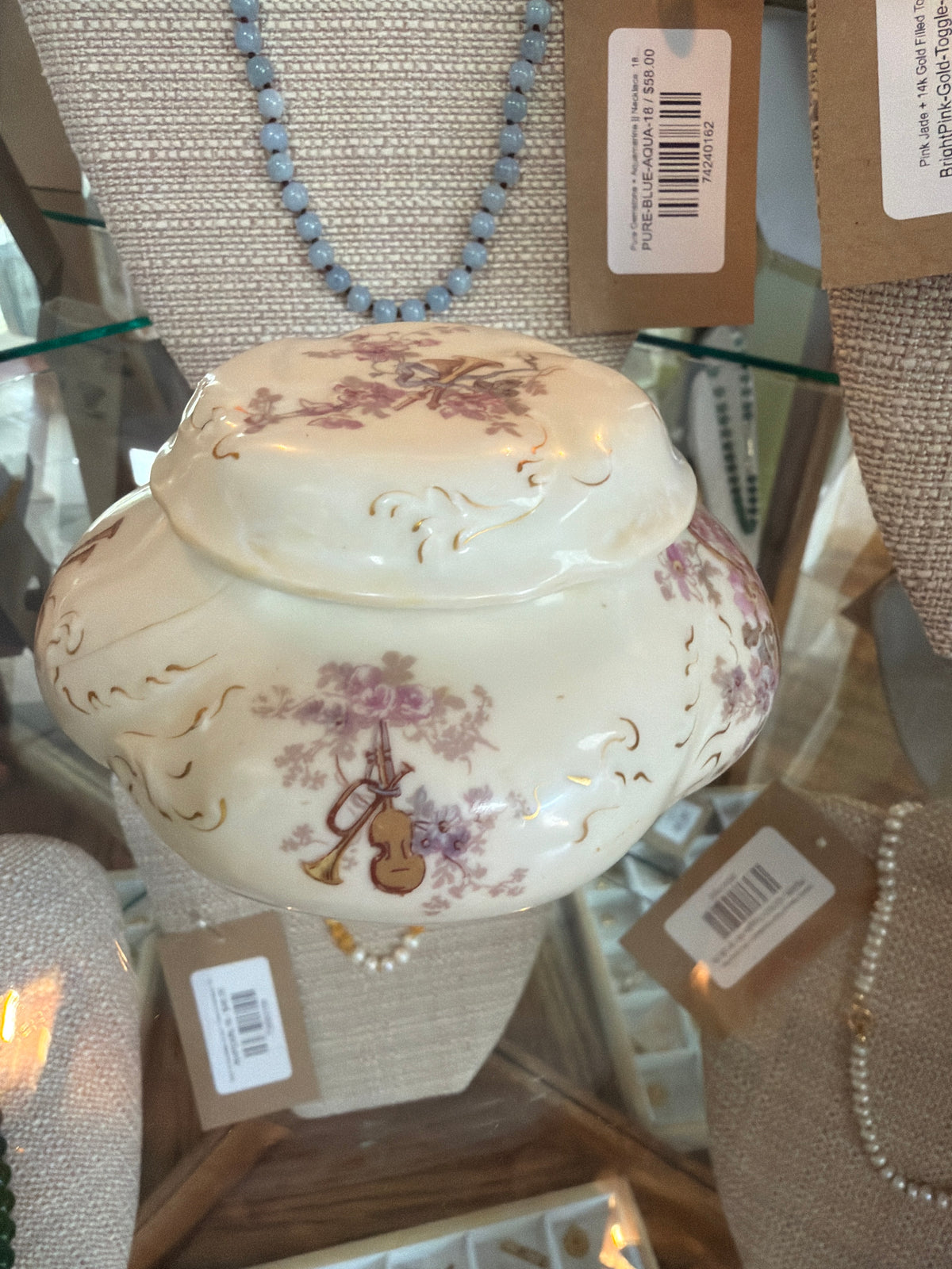Vintage Floral Trinket Box