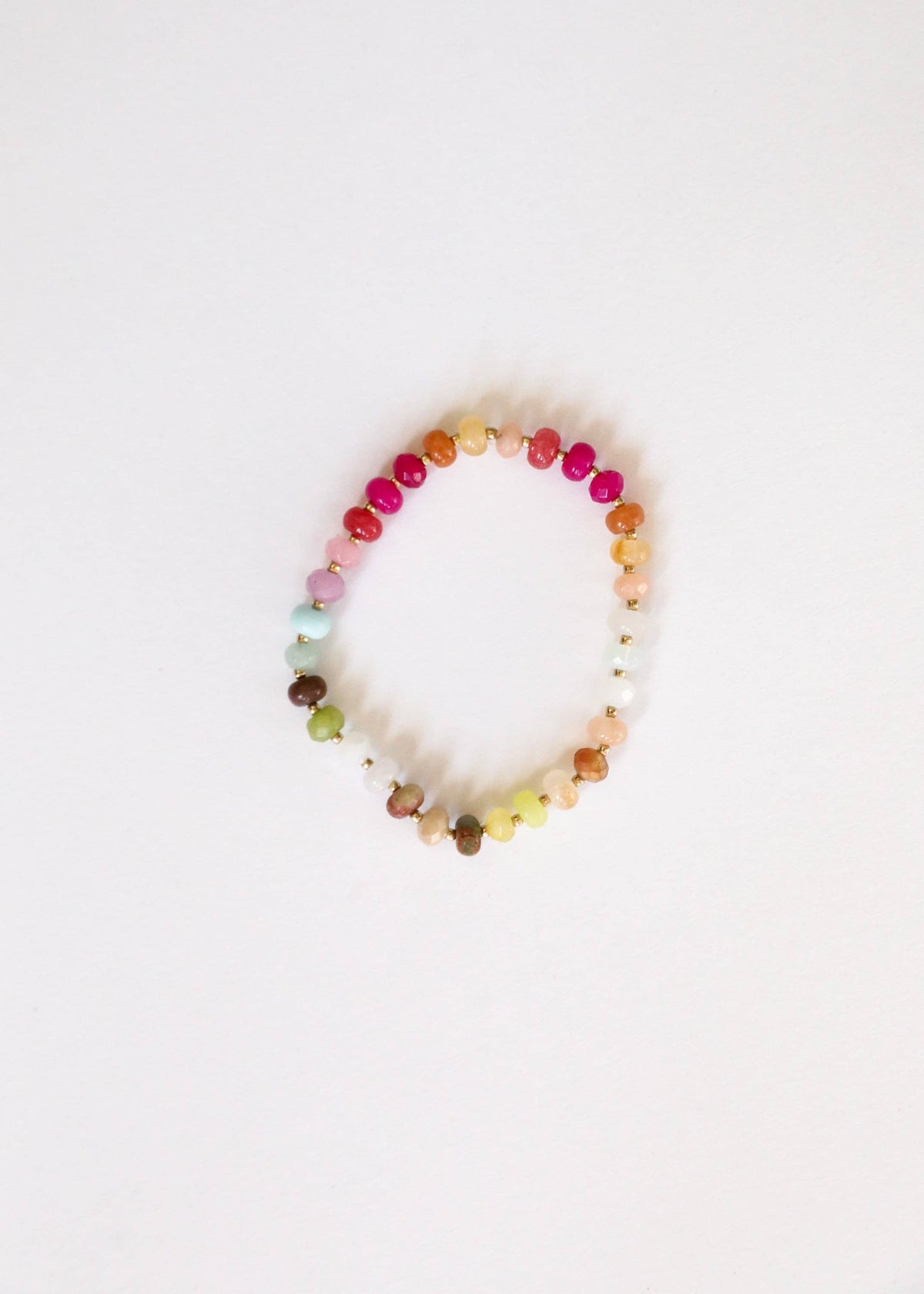 Natural Gemstone Bracelet + 14k Gold Filled Toggle : Sandbar: 6" Bracelet