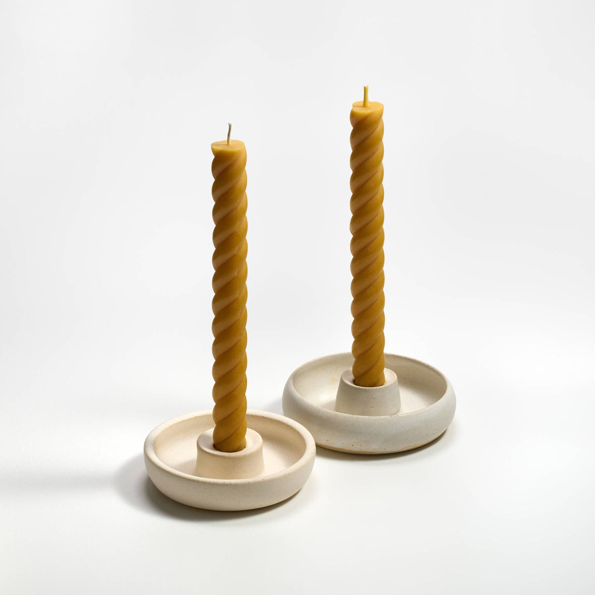 10" Rope Taper Handmade Beeswax Candles: Cobalt