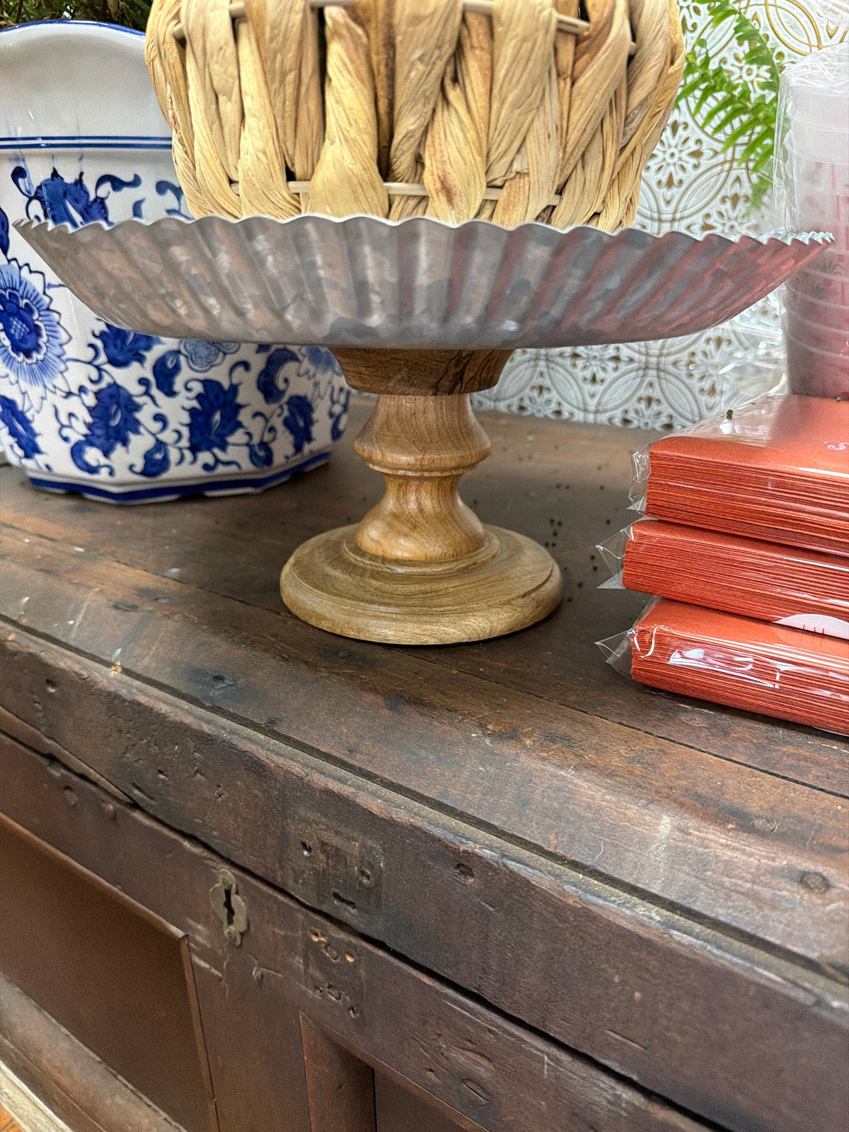Galvanized Metal Pedestal