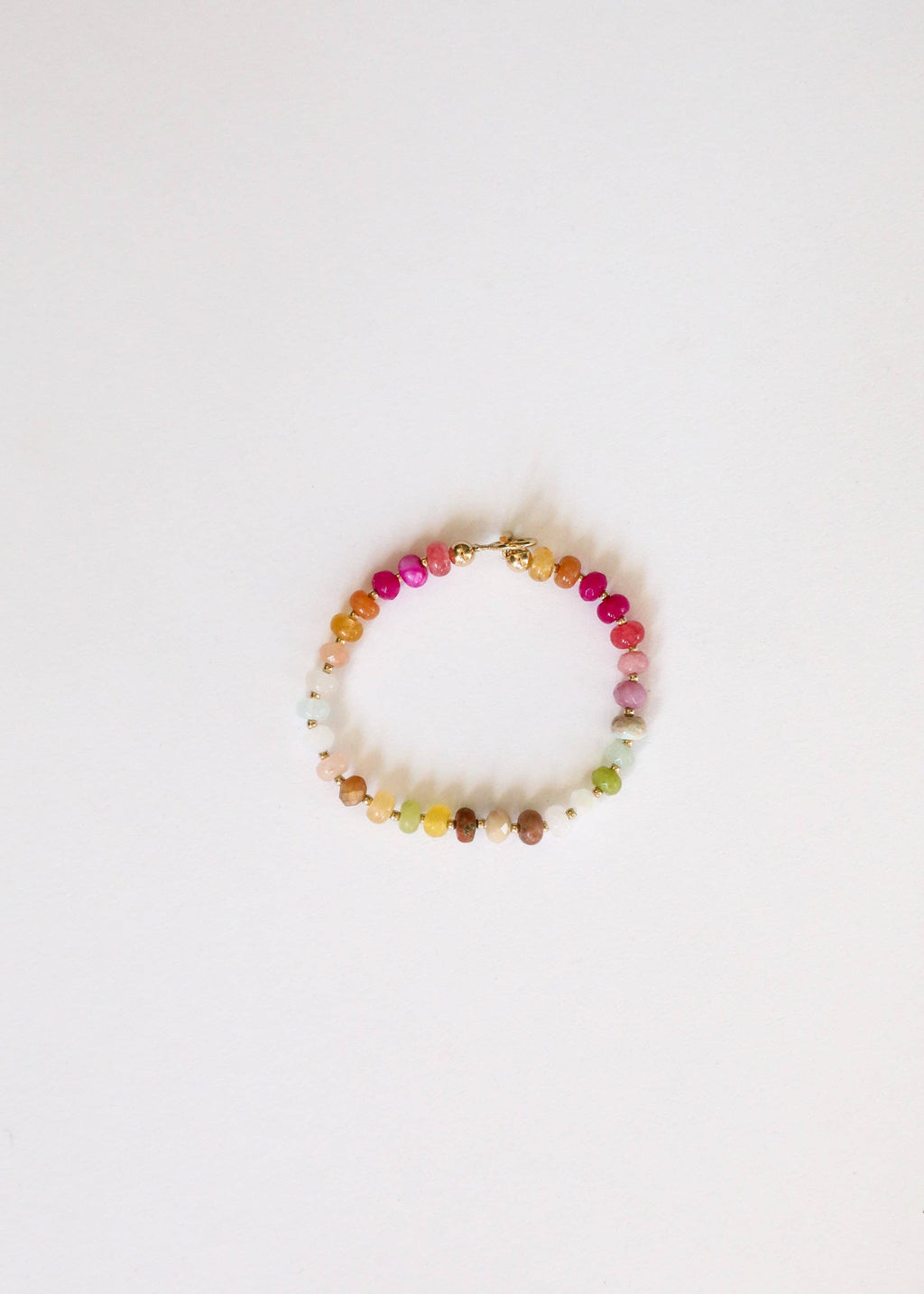 Natural Gemstone Bracelet + 14k Gold Filled Toggle : Sandbar: 6" Bracelet