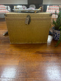 Vintage Wicker and wood Trunk Hamper
