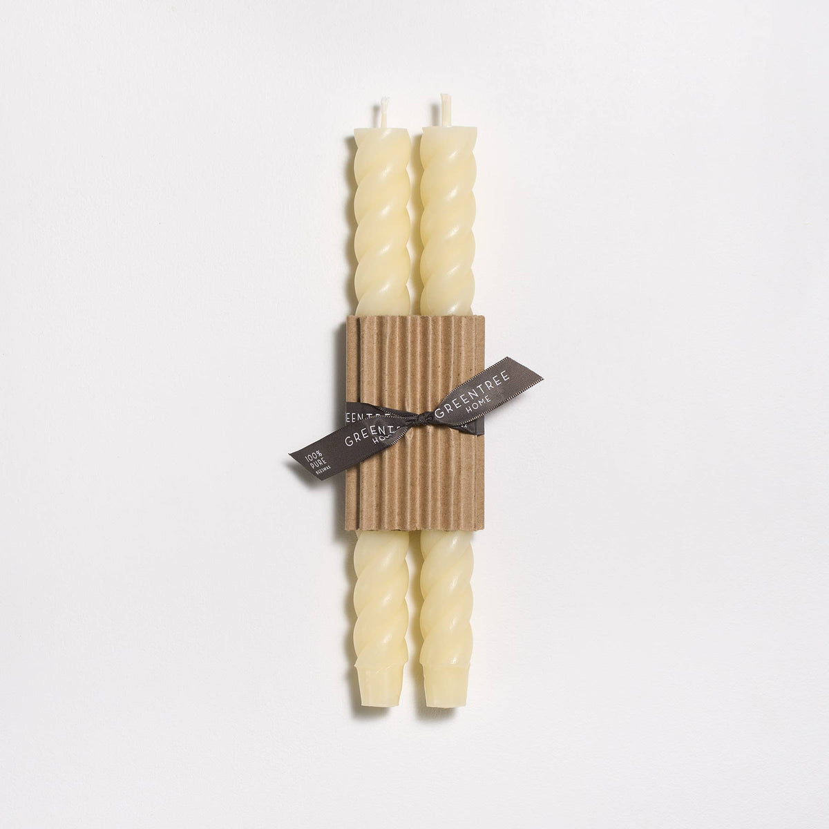 10" Rope Taper Handmade Beeswax Candles: Cobalt