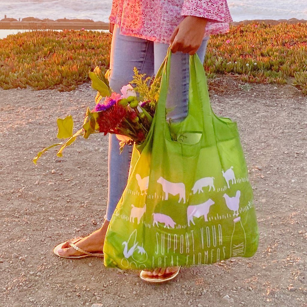 LOCAL FARMERS blu Bag Reusable Shopper Tote