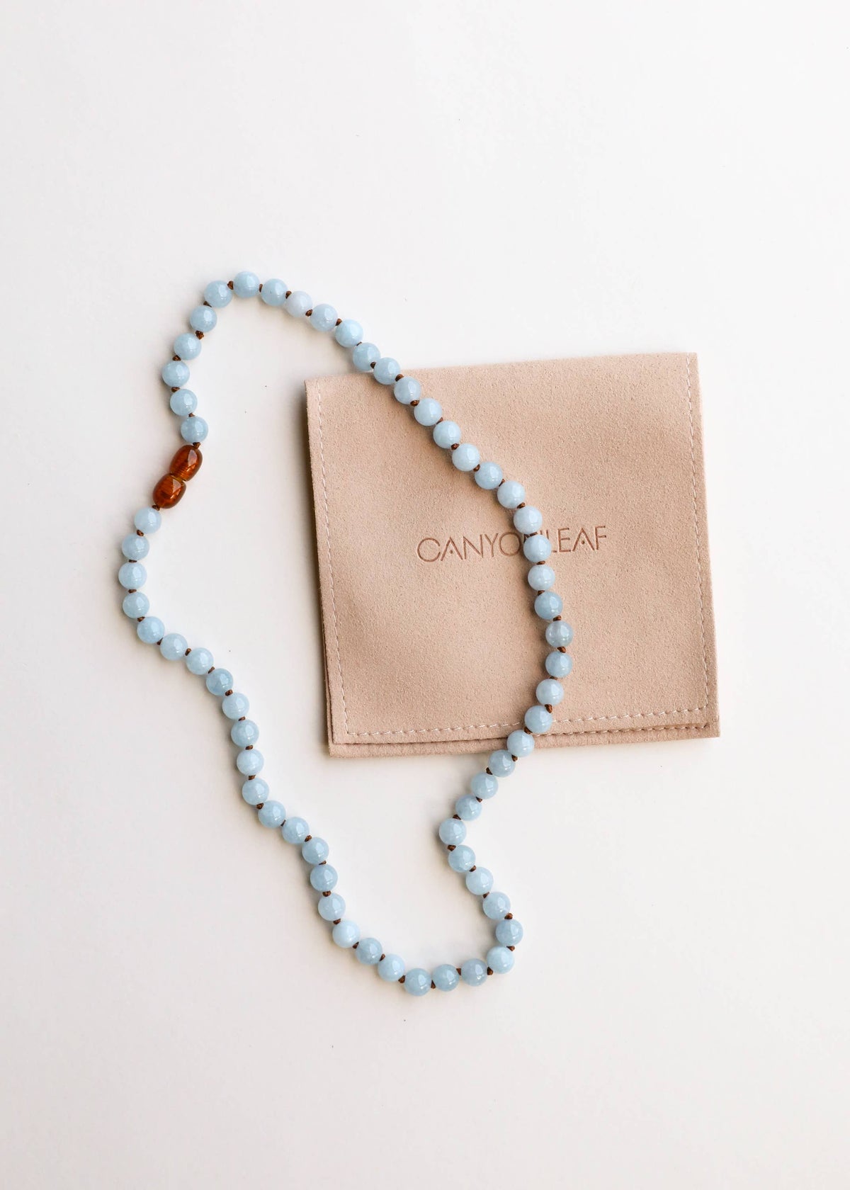 Pure Gemstone + Aquamarine || Necklace: 16" Adult Necklace