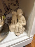 Child and Dog Sculpture