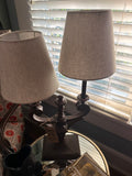 Vintage Double Arm bouillotte lamp