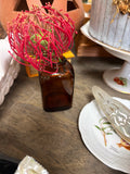 Vintage Brown Amber Glass Vase