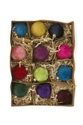 Crushed Velvet Balls, set of 12