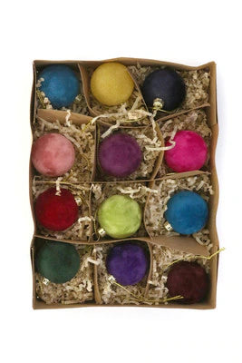 Crushed Velvet Balls, set of 12