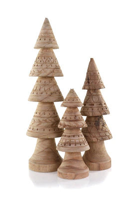 Folk Art Trees, set of 3