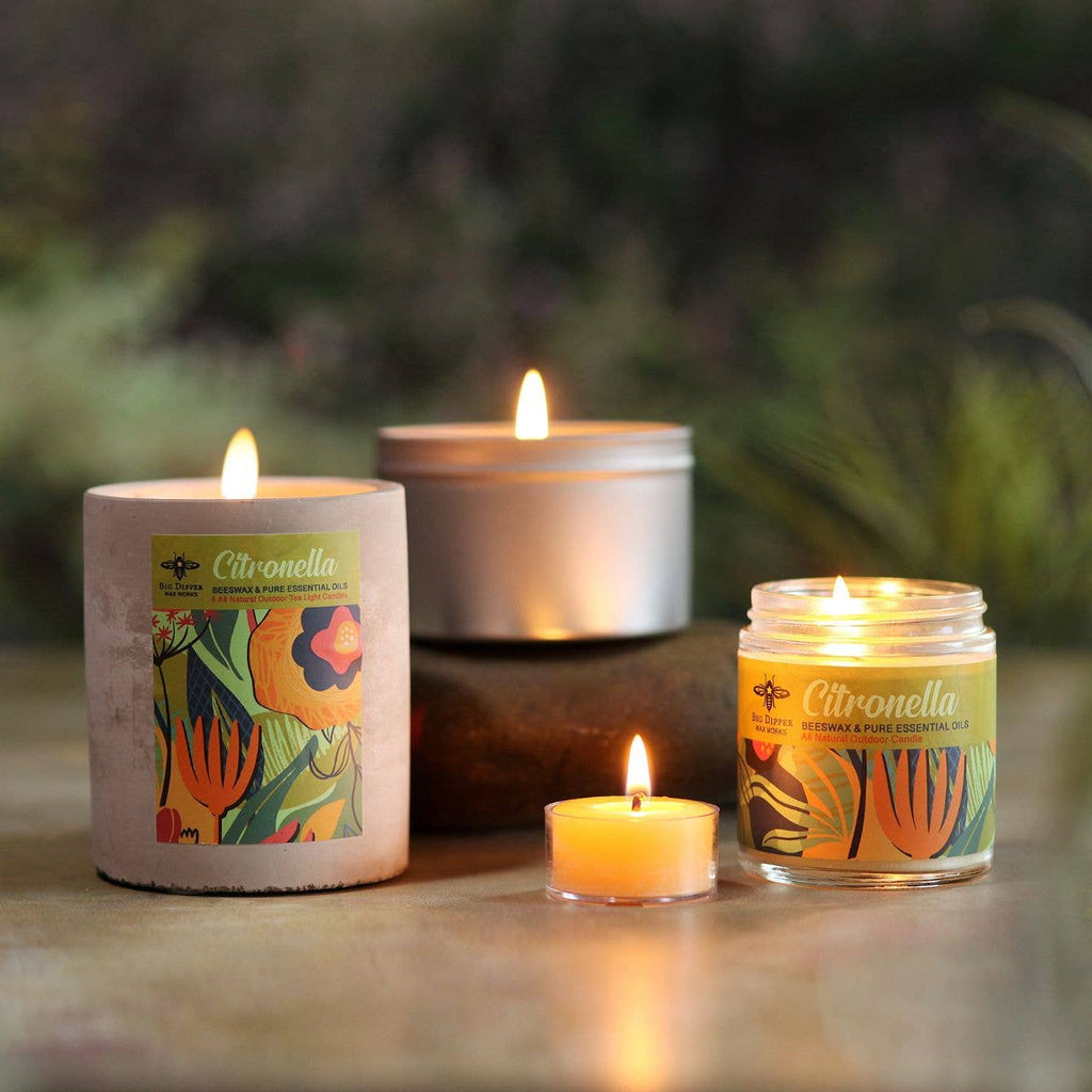 Citronella Candle – Beeswax Blend – 6 oz Tin – 20hr Burn