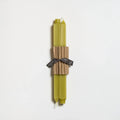 12" Square Taper Handmade Beeswax Candles: Bamboo