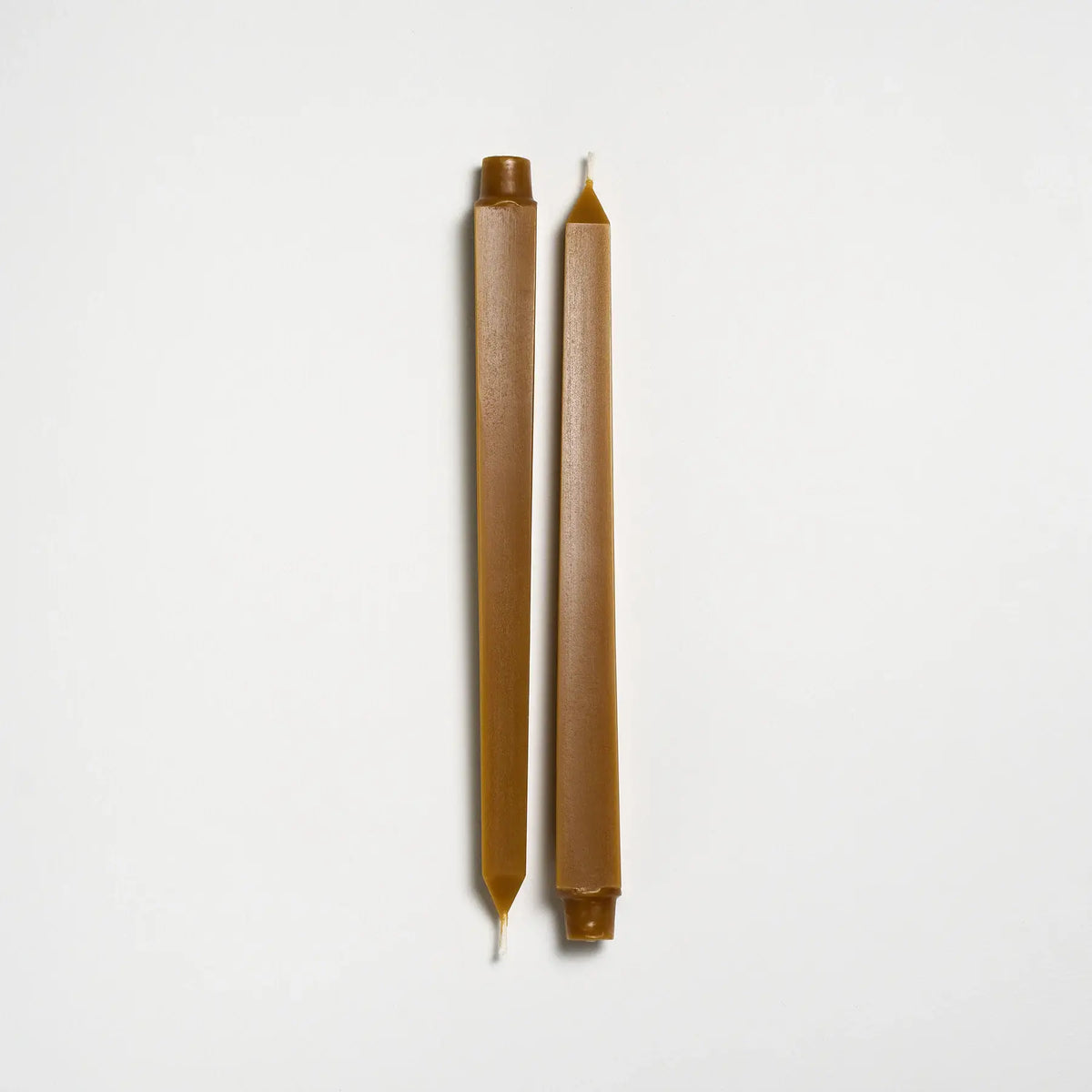 12" Square Taper Handmade Beeswax Candles: Natural