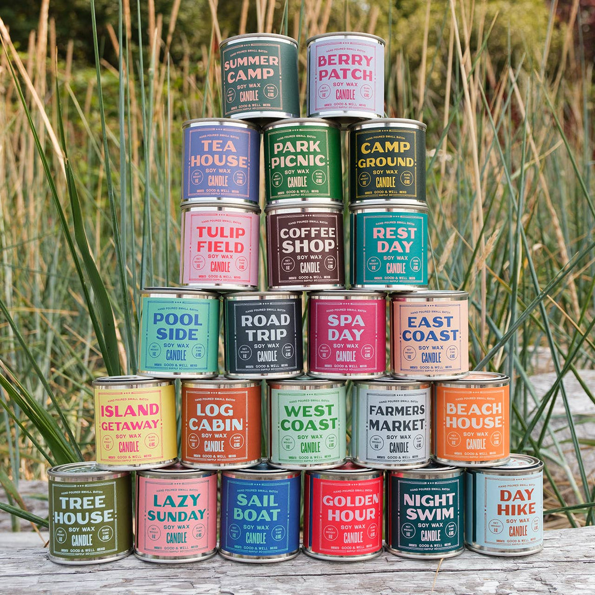 Farmer's Market Soy Candle - Happy Place Collection: 1/2 Pint / Cotton Wick