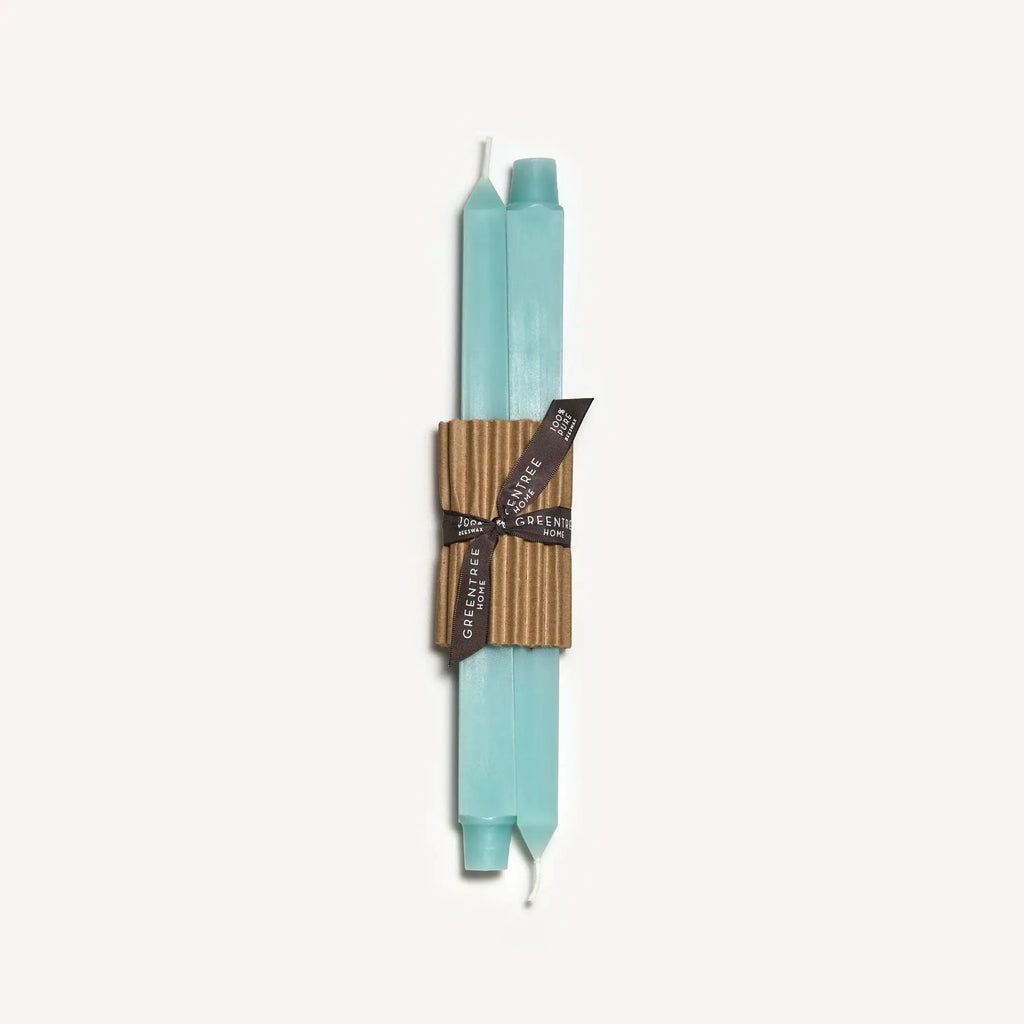 12" Square Taper Handmade Beeswax Candles: Sage