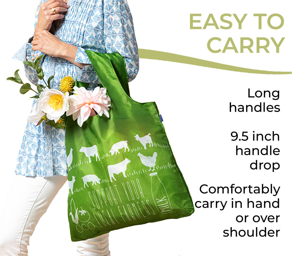 LOCAL FARMERS blu Bag Reusable Shopper Tote