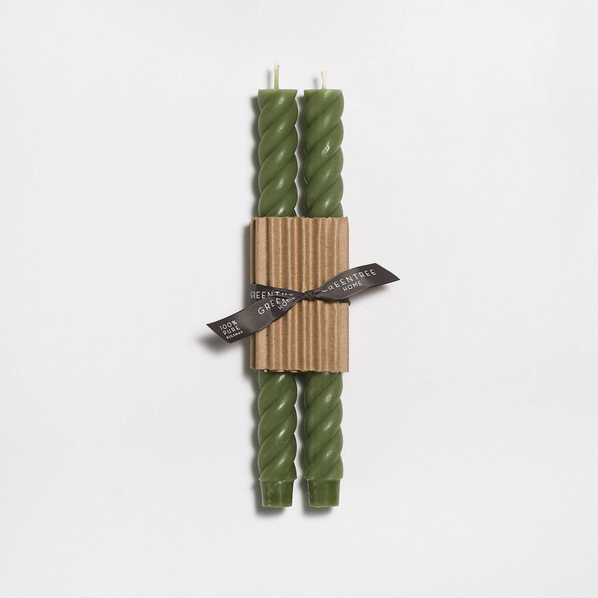 10" Rope Taper Handmade Beeswax Candles: Cobalt