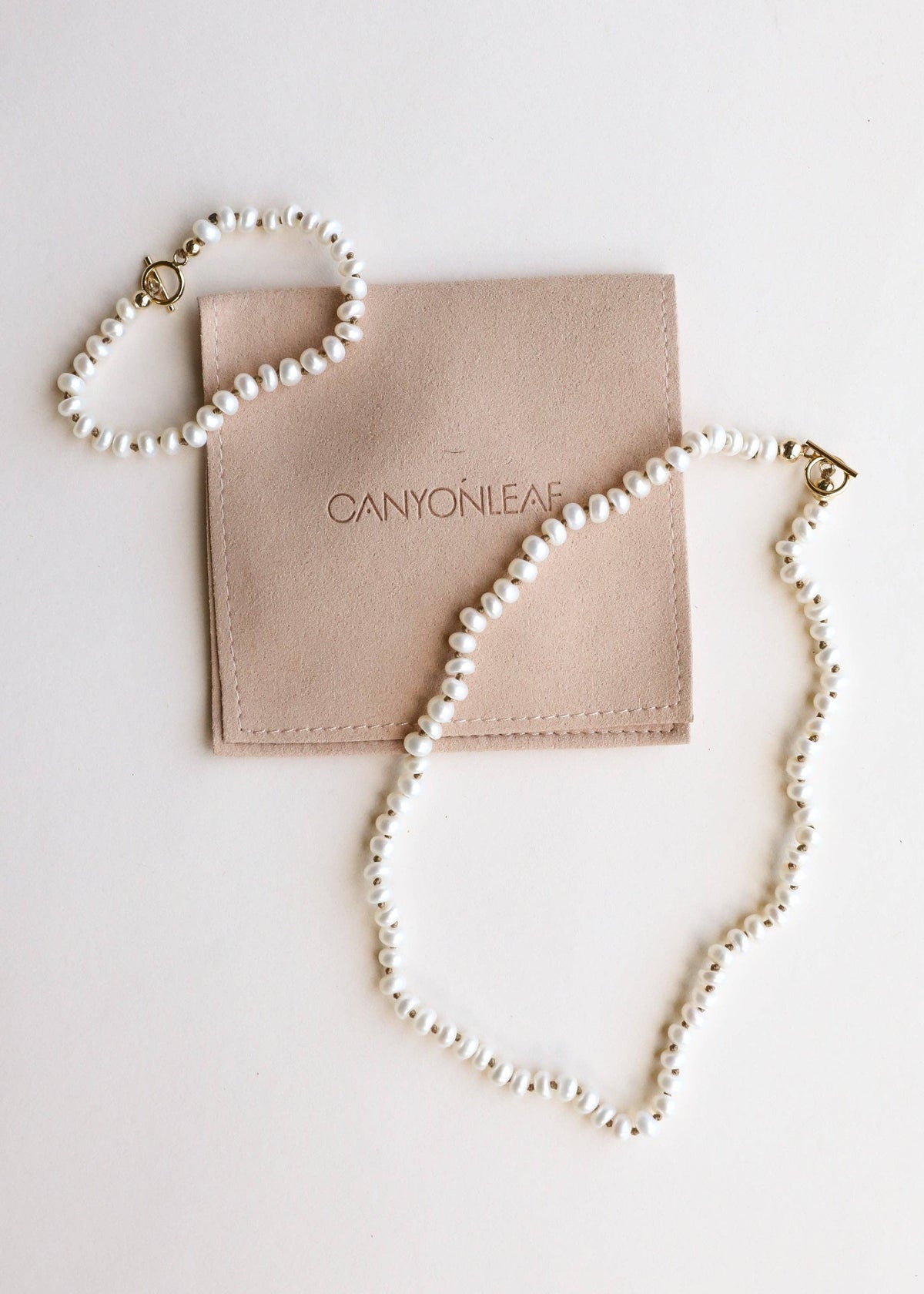 Dainty Natural Pearl Necklace + 14k Gold Filled Toggle: 15" Necklace
